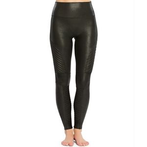 Spanx Faux Leather Moto Leggings